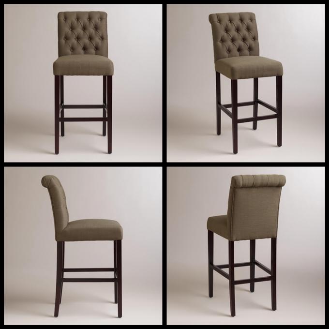 International Environmental Standard Restaurant Dining Room Chairs / Fabric Bar Stools