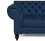Navy Blue Wooden Frame Hotel Room Sofa 3 Seater Tufted Sofa 2300*850*850mm