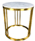 Gelaimei Luxury Hotel Coffee Tables White Marble Coffee Table 600mm Dia