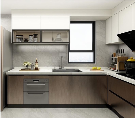 GLM Appartment Complete Kitchen Cabinet Set ISO14001 Matt Grey Paint Free Units
