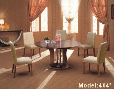 Gelaimei Upholstery Hotel Restaurant Furniture Wooden 5 Person Dining Room Table