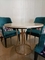 SS Base Diamater 100cm Marble Top Round Dining Table With 4 Chairs