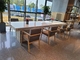 1400*800*760mm Teak Wood Dining Table 4 Seater Wooden Top And Legs