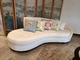 ISO18001 Standard Hotel Room Sofa Curved Tufted White Sofa 2200*900*800mm