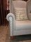 930*900*1150mm White Single Sofa Chair Tufted Fabric Recliner Rolled Arm