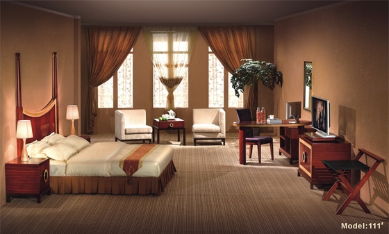 5 Star Hotel Bedroom Furniture Sets With Oak Solid Wood Legs