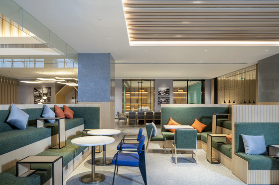 Artificial Leather Upholstery Hotel Restaurant Furniture Restaurant Sofa Booth With ISO18001